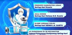 JADWAL VAKSINASI COVID -19 DI KABUPATEN LEBAK