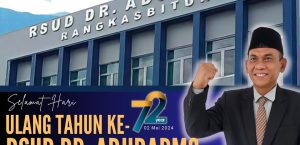 SELAMAT HARI ULANG TAHUN KE 72 RSUD DR. ADJIDARMO RANGKASBITUNG