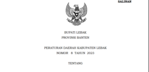 PERATURAN DAERAH KABUPATEN LEBAK NOMOR 8 TAHUN 2023 TENTANG PAJAK DAERAH DAN RETRIBUSI DAERAH