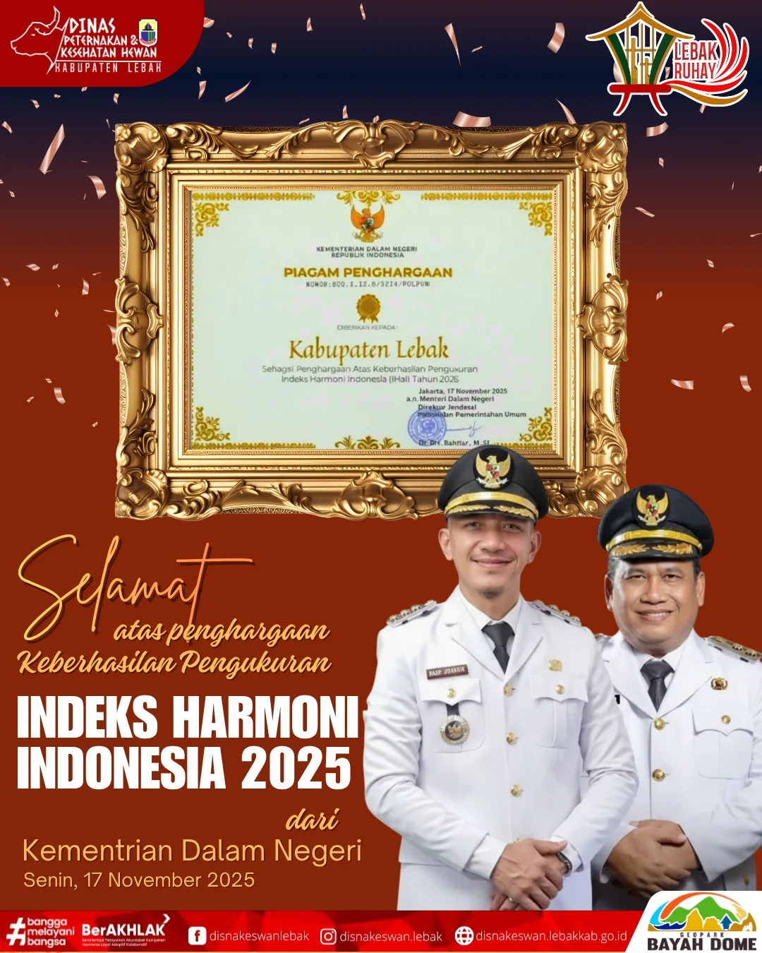 𝙋𝙀𝙉𝙂𝙃𝘼𝙍𝙂𝘼𝘼𝙉 𝙄𝙉𝘿𝙀𝙆𝙎 𝙃𝘼𝙍𝙈𝙊𝙉𝙄 𝙄𝙉𝘿𝙊𝙉𝙀𝙎𝙄𝘼 2025Pemerintah Kabupaten
